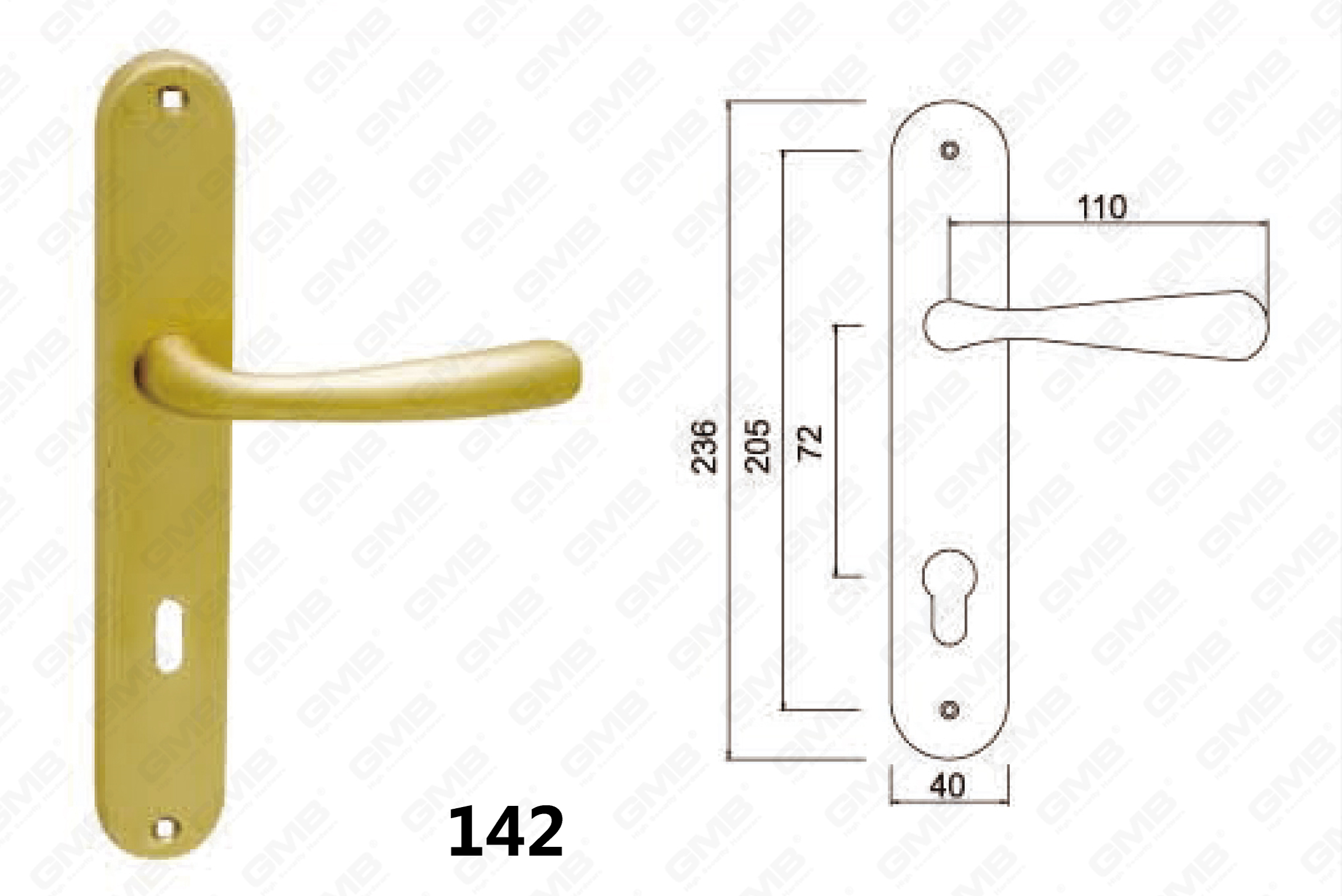 Manija de la puerta tirar de la puerta de madera hardware manija de la puerta de la puerta en el plato para el bloque de mortaja por aleaci&oacute;n de zinc o mango de placa de puerta de acero