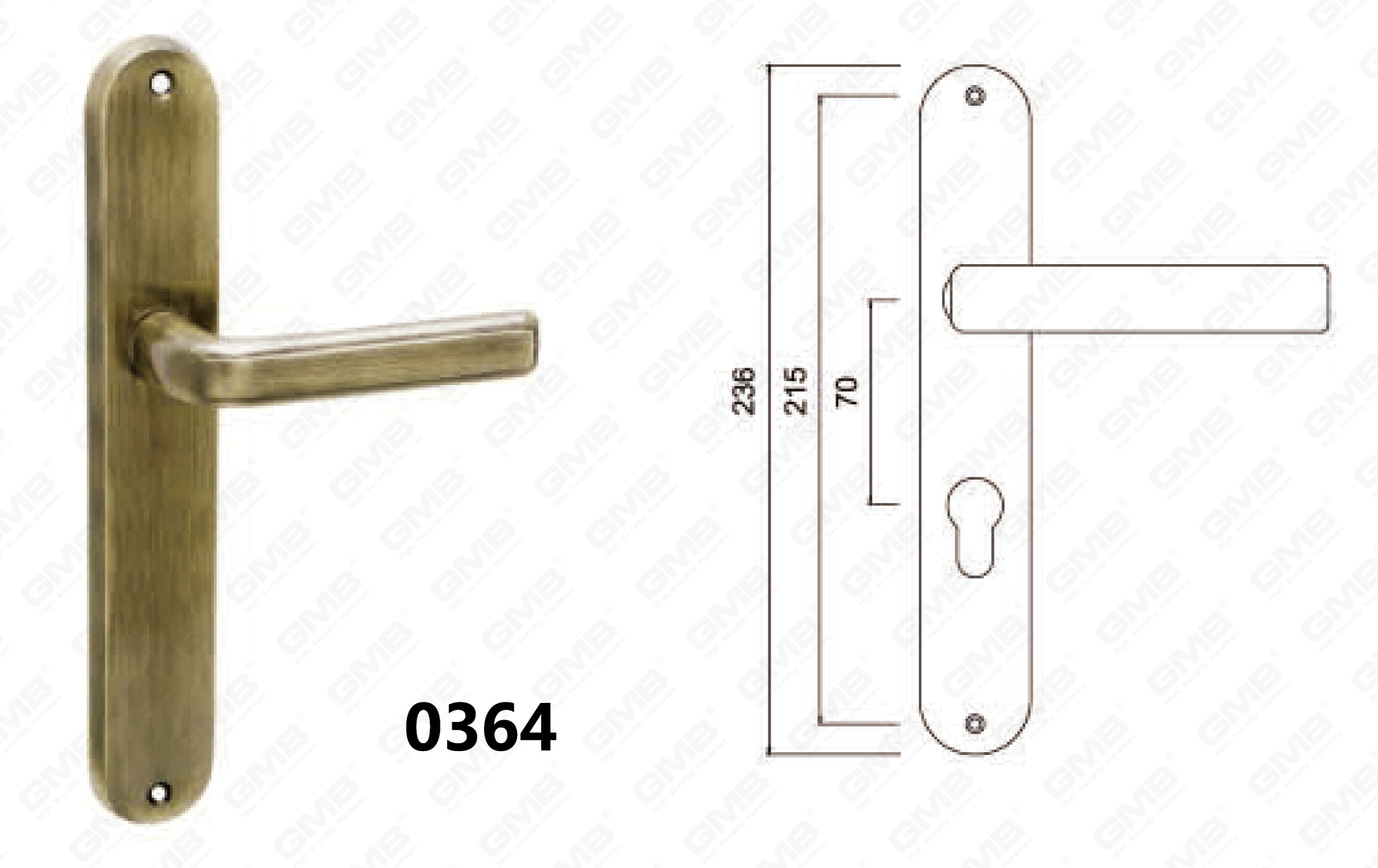 Manija de la puerta tirar de la puerta de madera mango de hardware de la puerta de la puerta en plato