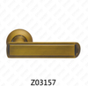 Manija de puerta de roseta de aluminio de aleación de zinc Zamak con roseta redonda (Z02157)