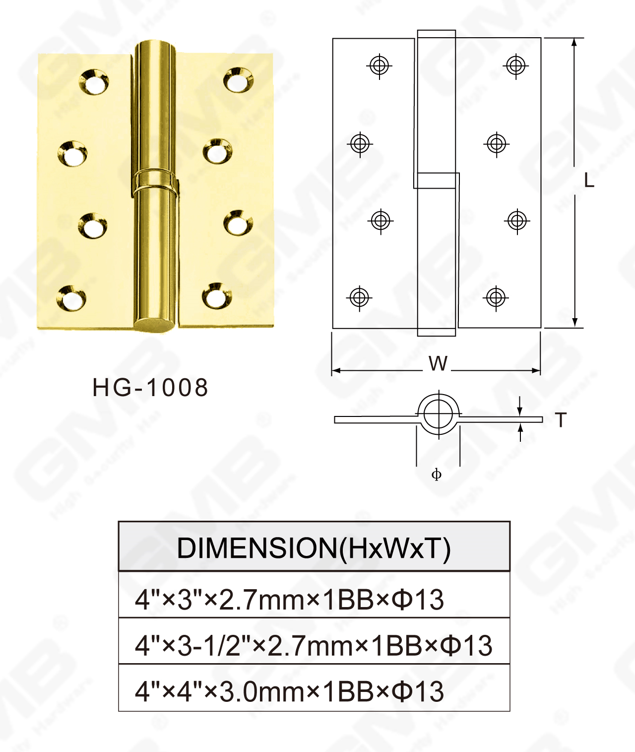 Brass Hinge Series_HG-1008-20