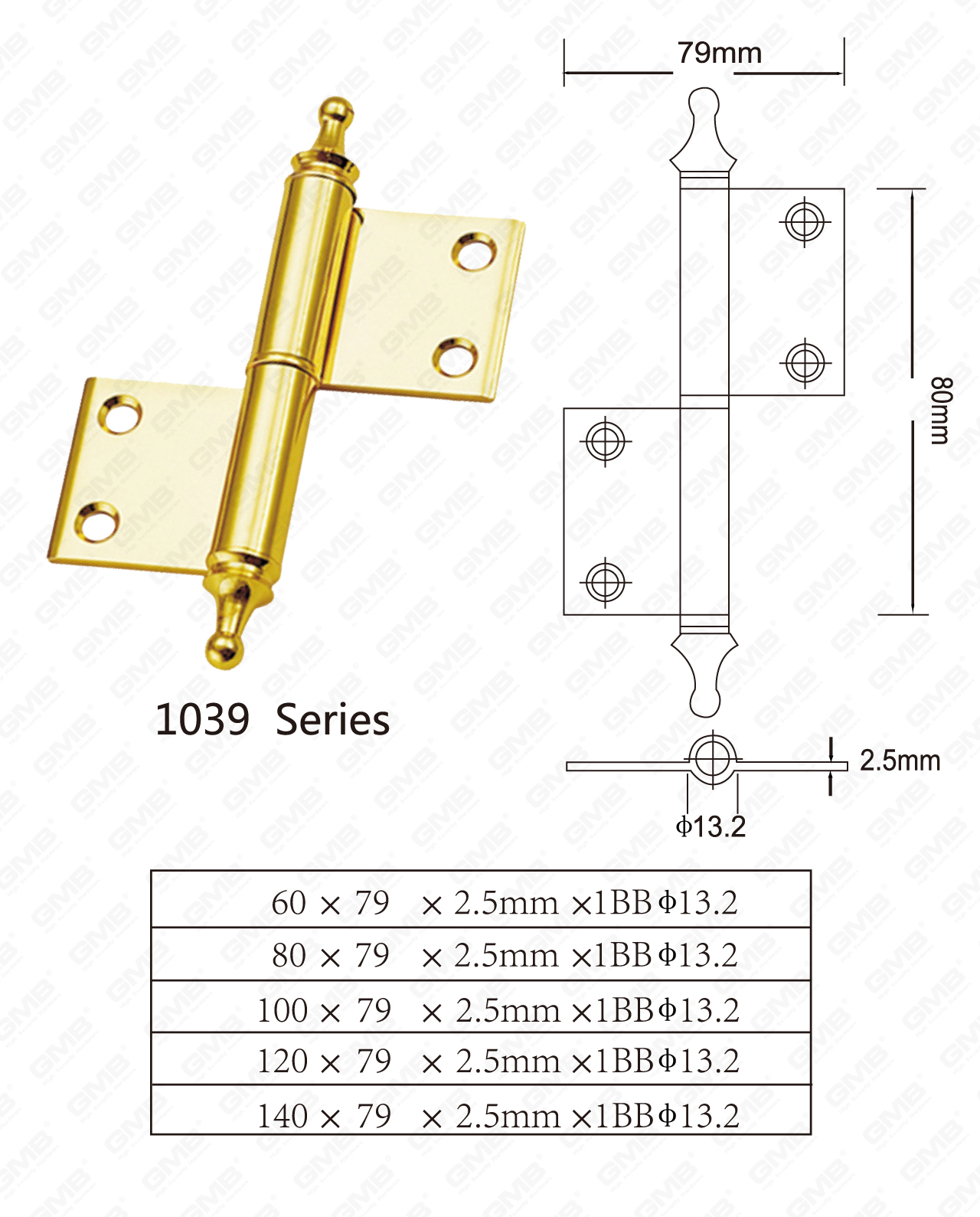 Serie de bisagras de acero_1039-76