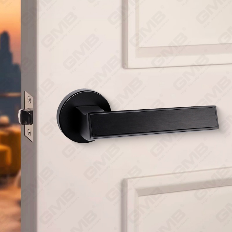 Manija de cerradura de puerta dividida de aleación de zinc sólido simple y moderna en roseta redonda （Z062414）