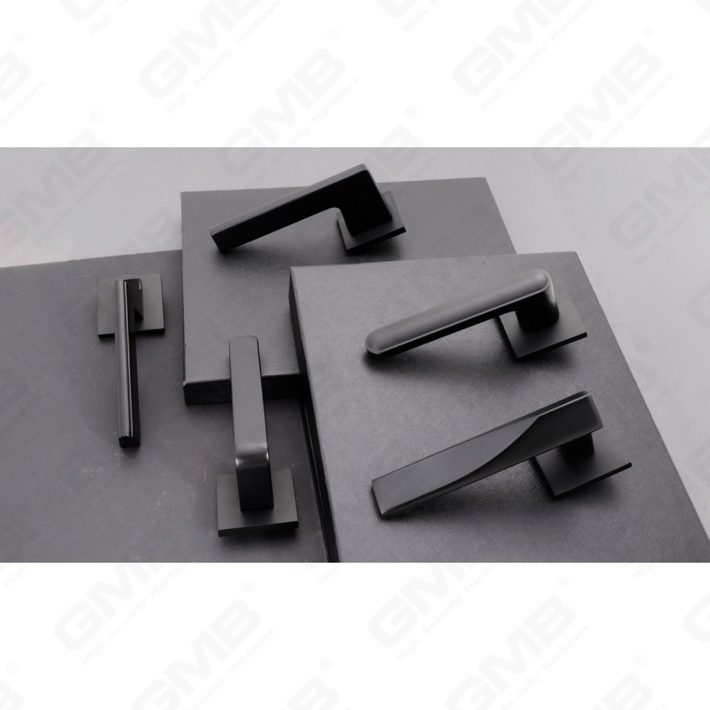 Nueva decoración moderna de la casa manija de puerta de aluminio en roseta redonda