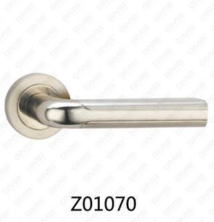 Rosetón de aluminio de aleación de zinc Zamak Manija de puerta con roseta redonda (Z01070)