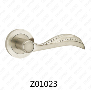 Rosetón de aluminio de aleación de zinc Zamak Manija de puerta con roseta redonda (Z01023)