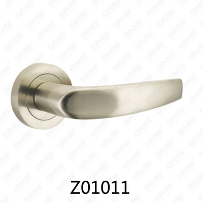 Rosetón de aluminio de aleación de zinc Zamak Manija de puerta con roseta redonda (Z01011)