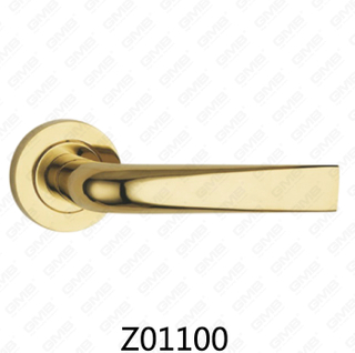 Rosetón de aluminio de aleación de zinc Zamak Manija de puerta con roseta redonda (Z01100)