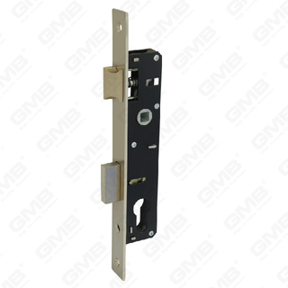 Cerradura de puerta de aluminio de alta seguridad Cuerpo de cerradura de orificio de cilindro de cerradura estrecha (153P-21 25)