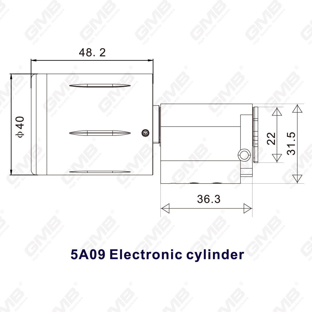 Formas múltiples de alta seguridad en forma de múltiplo IP65 IP65 Wifi Wifi Digital Modular perfil modular Smart Electronic Lock Cylinder （5A09）