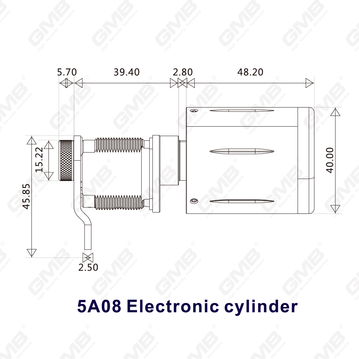 Formas múltiples de alta seguridad en forma de múltiplo IP65 IP65 Wifi Wifi Digital Modular perfil modular Smart Electronic Lock Cylinder （5A08）
