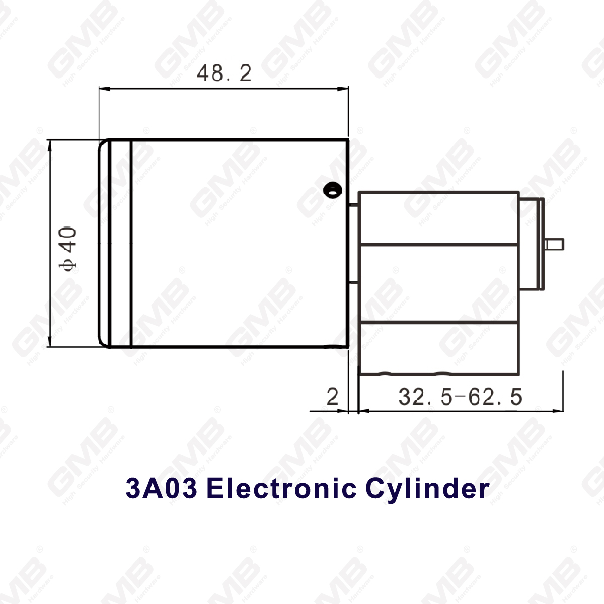 Biométrico Smart NFC Contraseña de contraseña Cilindro electrónico Cilindro (3A03)