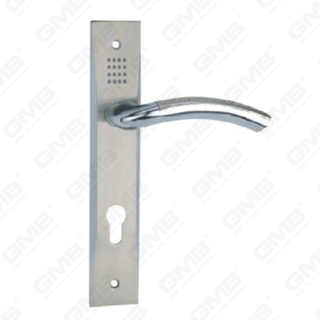Manija de la puerta Pulga de la puerta de madera Manija de mando de la puerta de la puerta en el plato para el bloque de mortaja por aleación de zinc o mango de placa de puerta de acero (L839-Z37-KC)