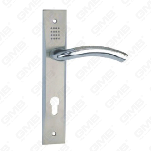 Manija de la puerta Pulga de la puerta de madera Manija de mando de la puerta de la puerta en el plato para el bloque de mortaja por aleación de zinc o mango de placa de puerta de acero (L839-Z37-KC)