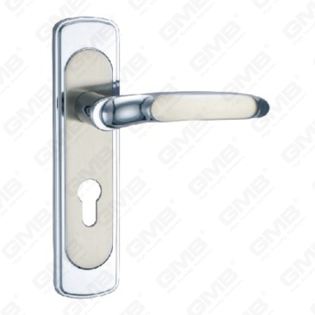 Manija de la puerta Tire de la puerta de madera Hardware Manija de la puerta de la puerta en el plato para el bloque de mortaja por aleación de zinc o mango de placa de puerta de acero (TM400959-KC)