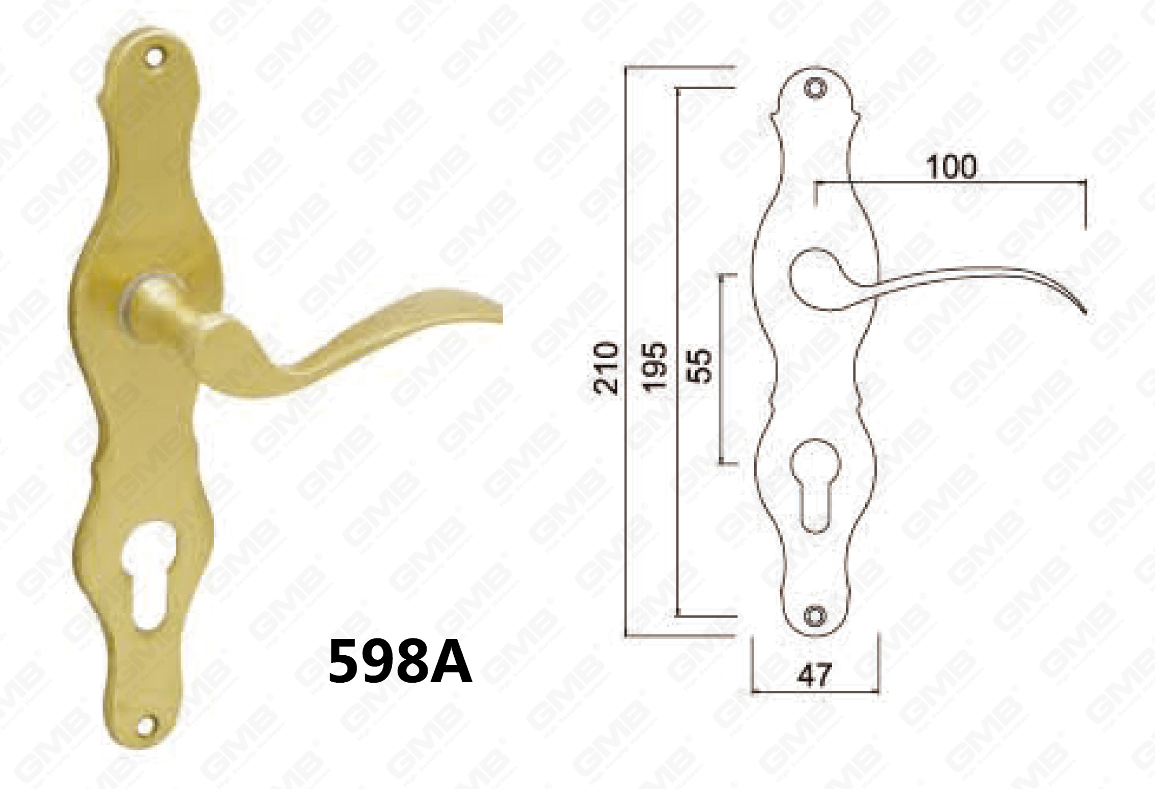 Mango de hardware de la puerta
