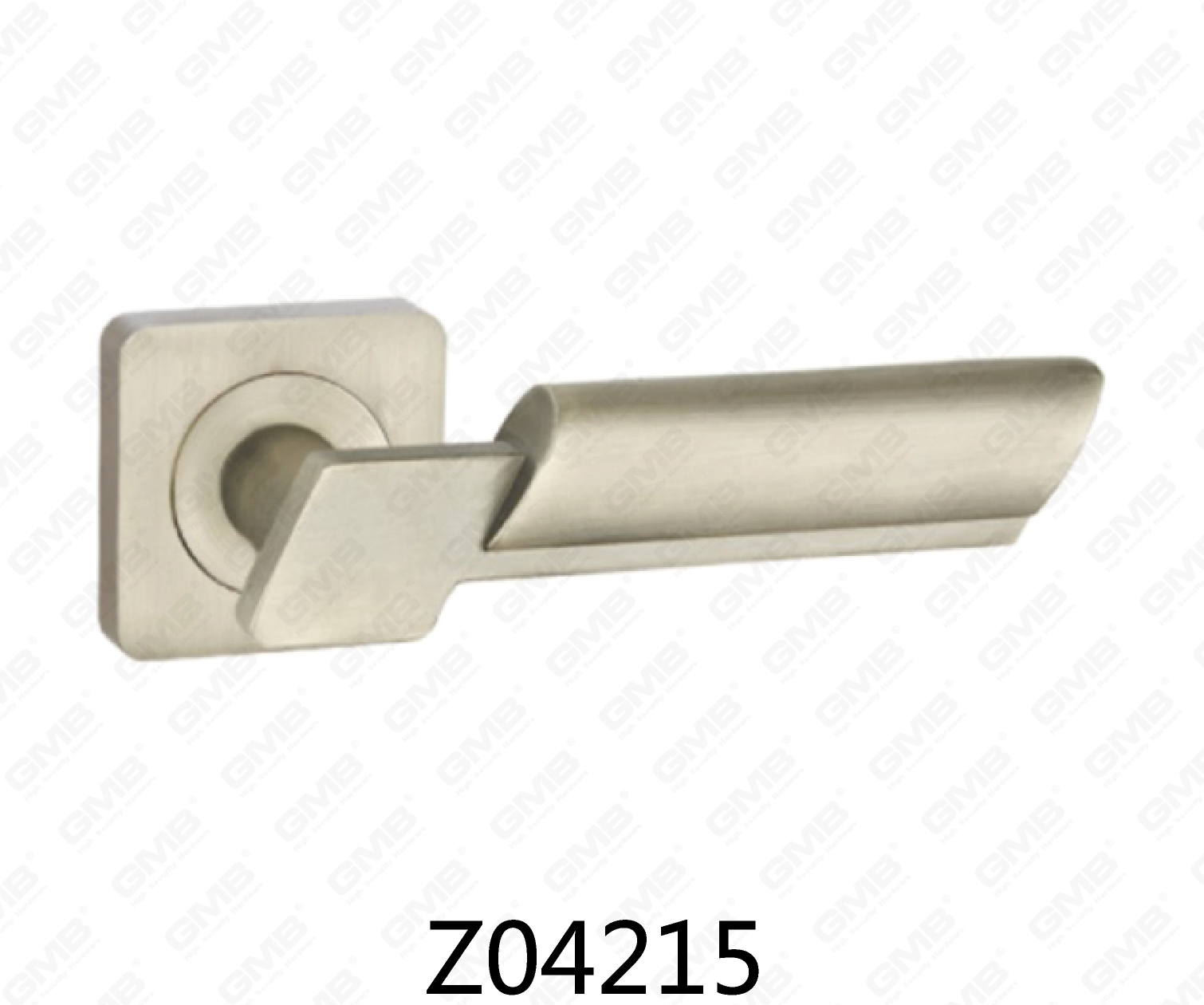 Manija de puerta de roseta de aluminio de aleación de zinc Zamak con roseta redonda (Z04215)