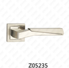 Manija de puerta de roseta de aluminio de aleación de zinc Zamak con roseta redonda (Z05235)