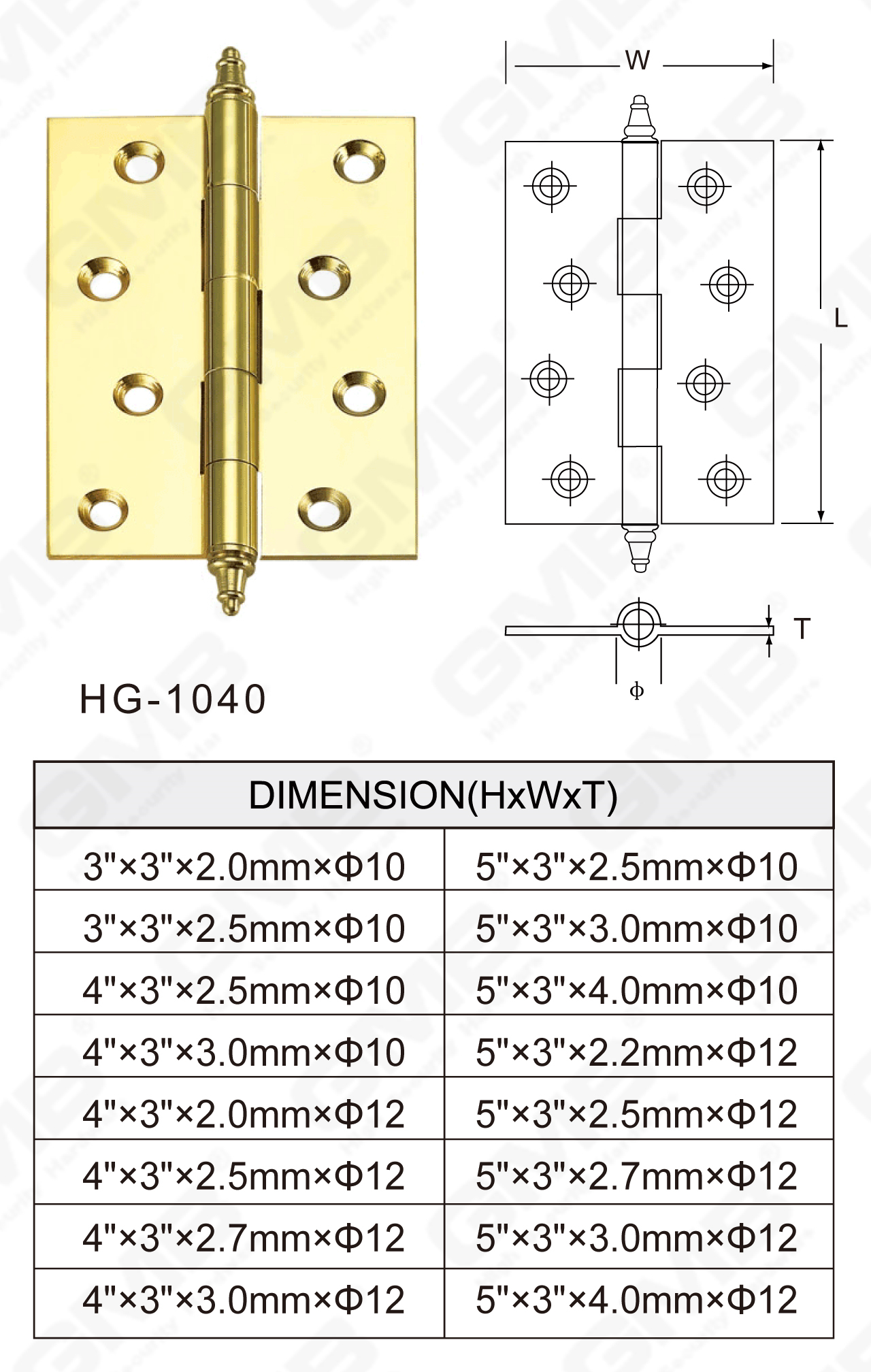 Serie de bisagras de lat&oacute;n_HG-1040-81
