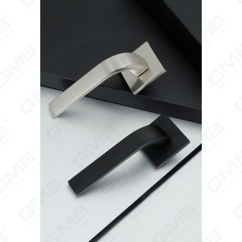 Nueva decoración moderna de la casa manija de puerta de aluminio en roseta redonda