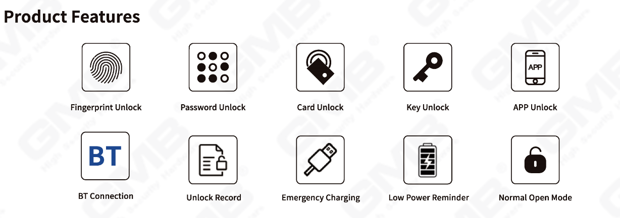 Lock de puerta inteligente exterior (922)