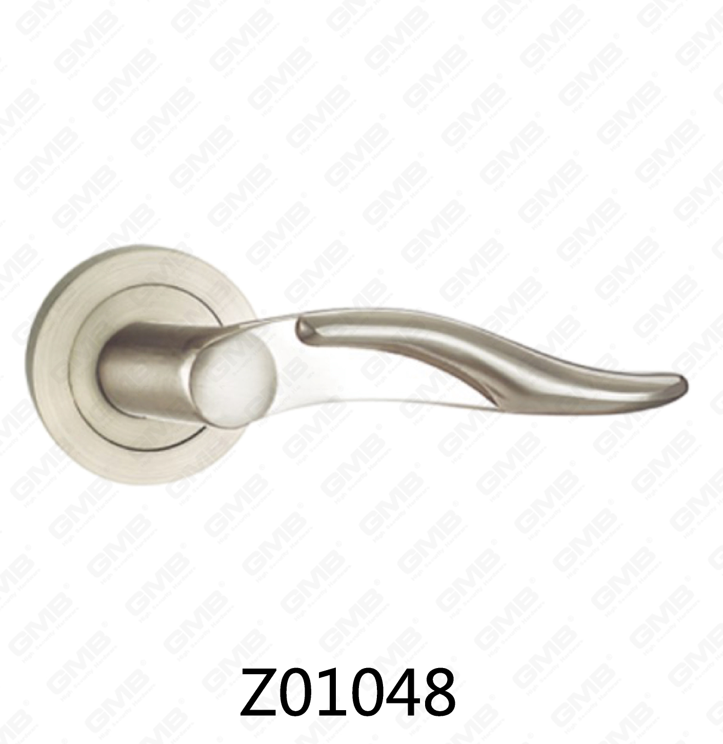 Asa de puerta de roseta de aluminio de aleación de zinc Zamak con roseta redonda (Z01048)