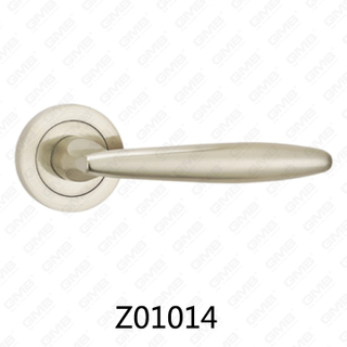 Rosetón de aluminio de aleación de zinc Zamak Manija de puerta con roseta redonda (Z01014)