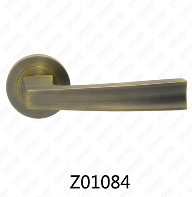 Rosetón de aluminio de aleación de zinc Zamak Manija de puerta con roseta redonda (Z01084)