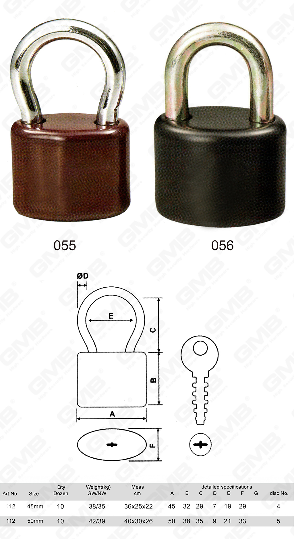 挂锁 网站 图 2 2_ 【055-056】 Lock de acero pintado de pl&aacute;stico -28
