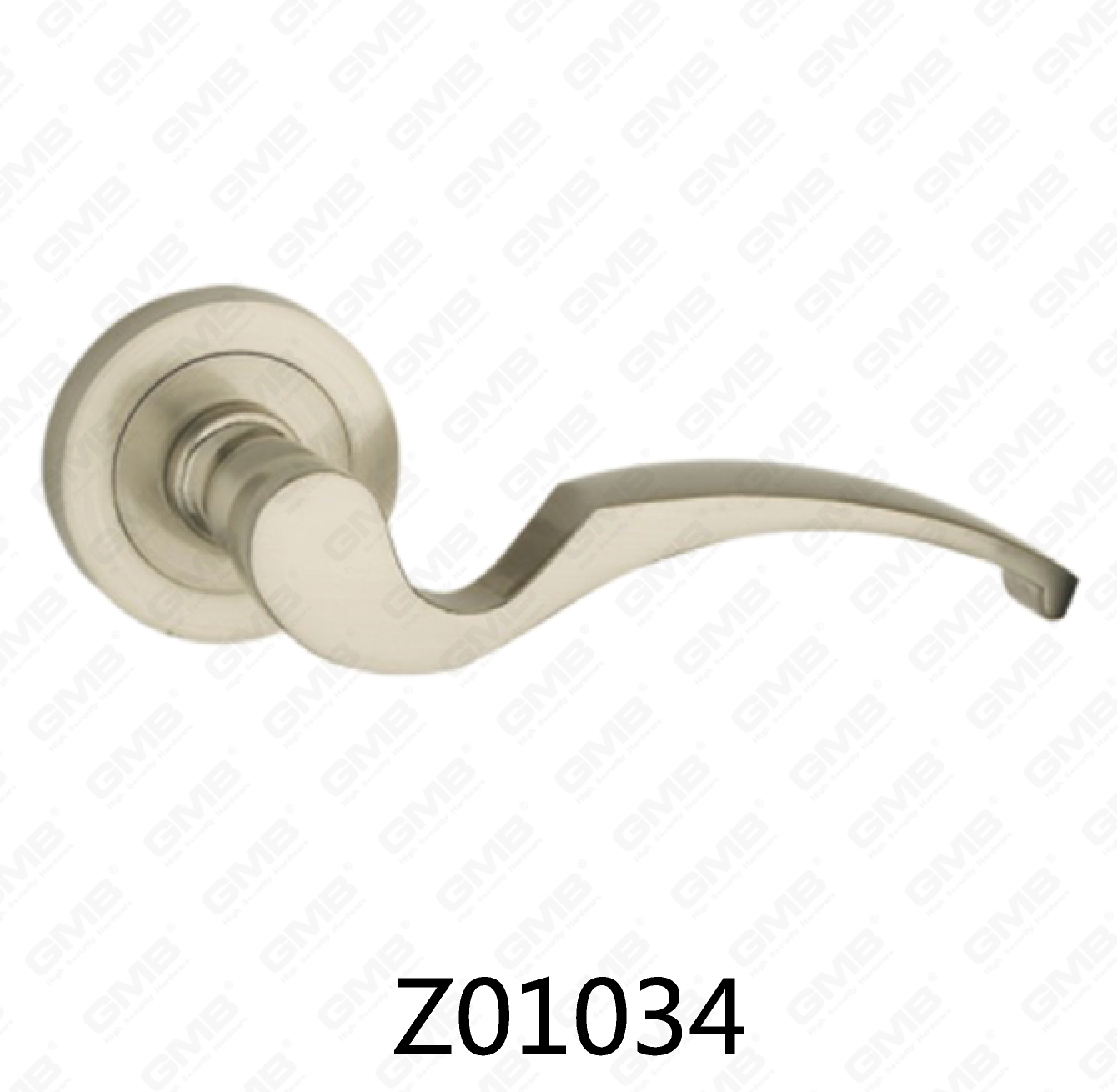 Asa de puerta de roseta de aluminio de aleación de zinc Zamak con roseta redonda (Z01034)