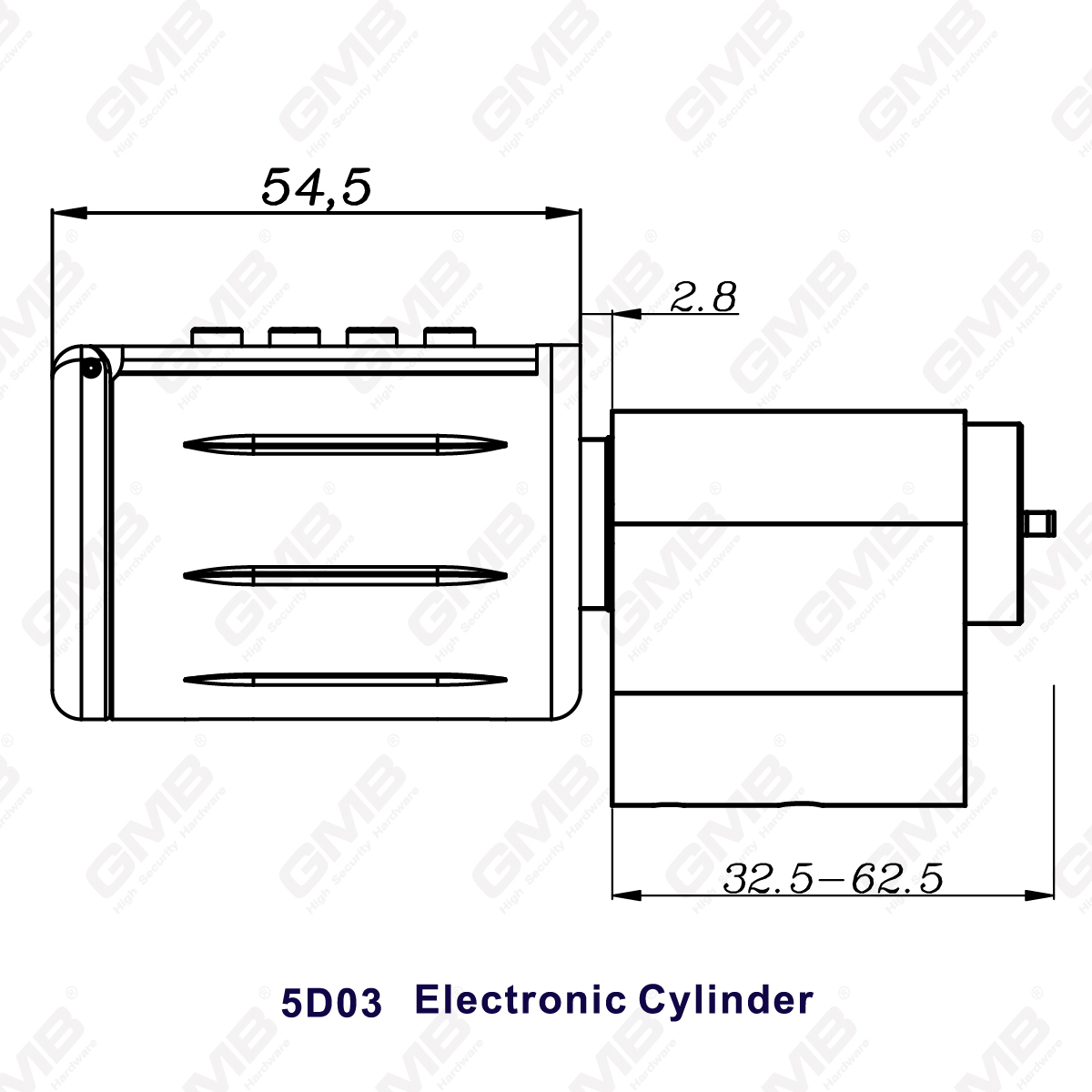 Formas múltiples de alta seguridad de la contraseña IP66 Contraseña de huellas digitales Wifi Wifi Digital Modular perfil modular Tuya/TT App Smart Electronic Lock Cylinder (5D03)
