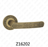 Manija de puerta de roseta de aluminio de aleación de zinc Zamak con roseta redonda (Z16202)