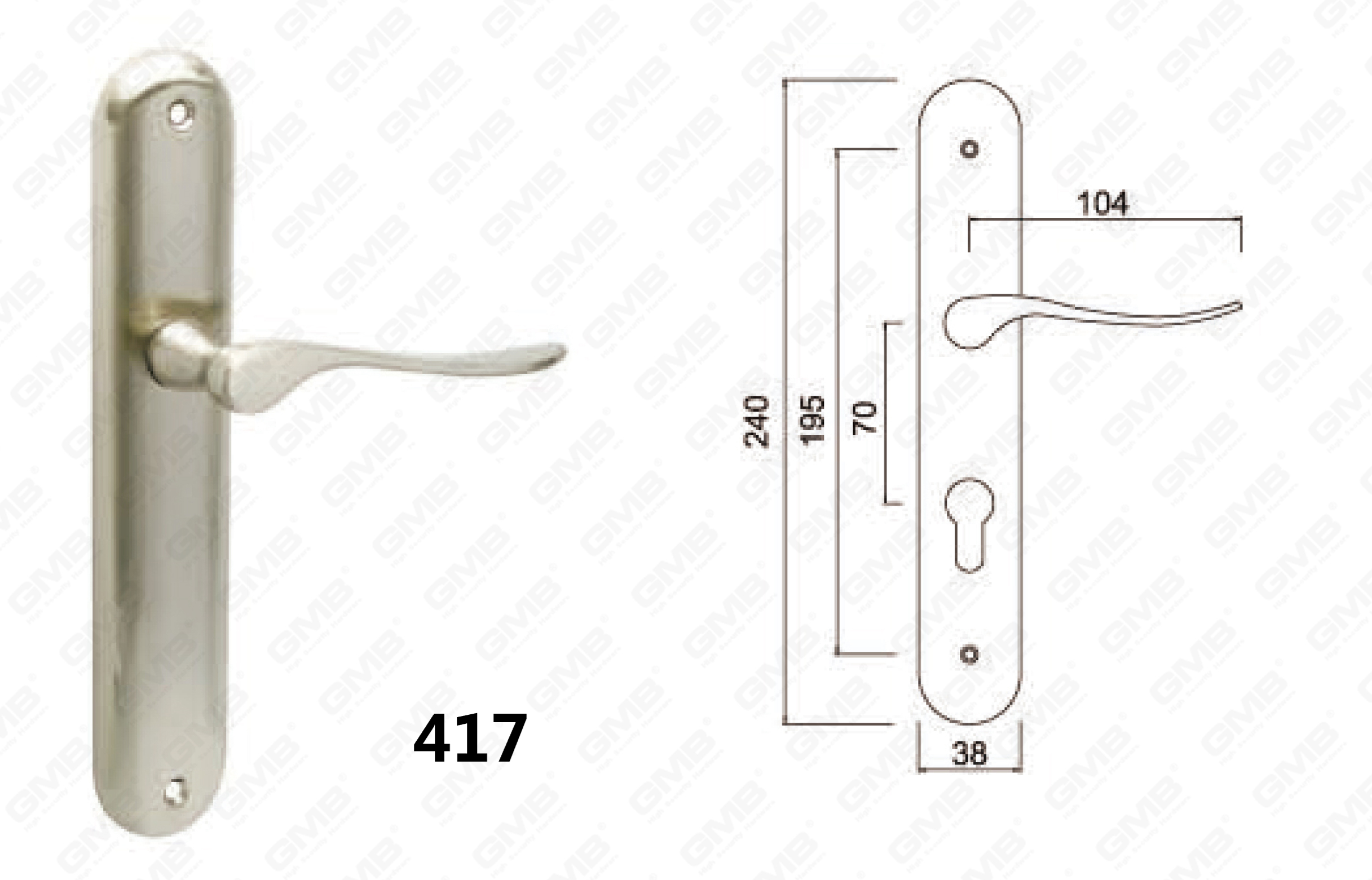 Mango de hardware de la puerta