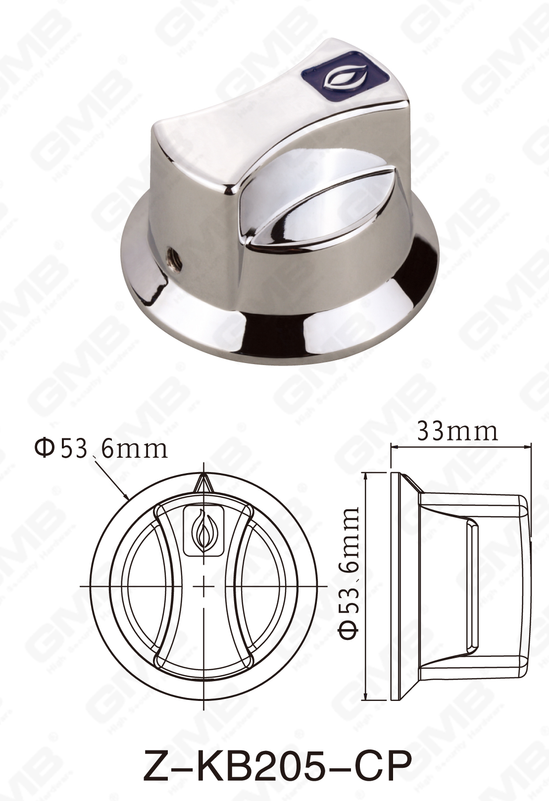 06 Mango de lat&oacute;n _Z-KB205-CP-84