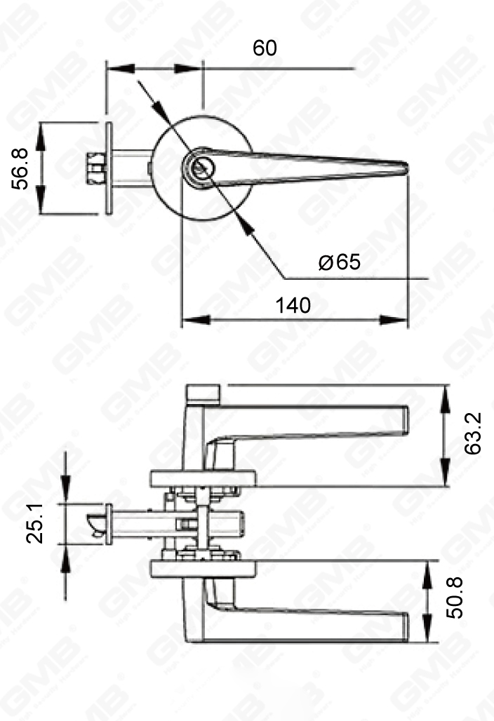 02 Lock de palanca tubular de alta resistencia Serie-28