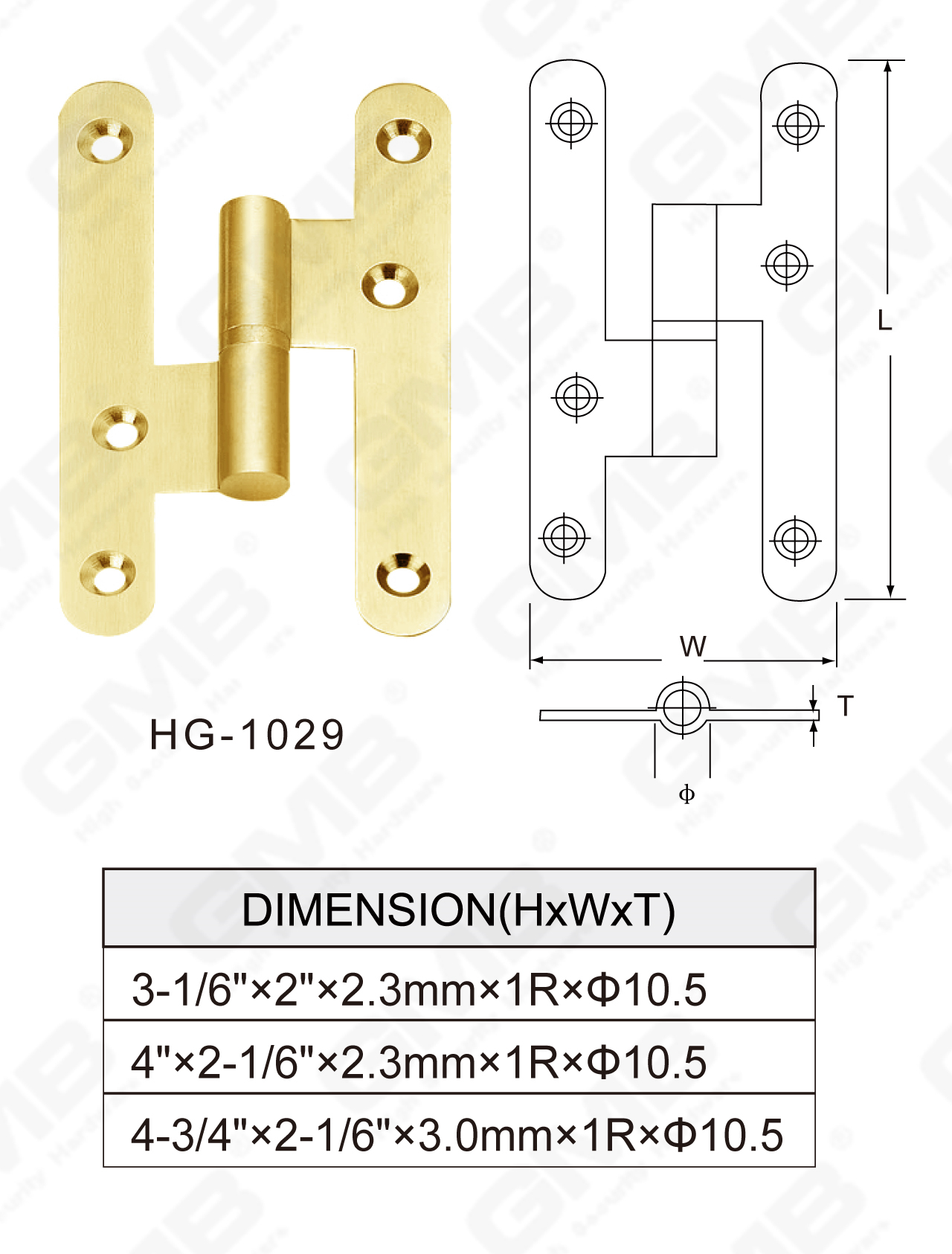 Serie de bisagras de lat&oacute;n_HG-1029-63