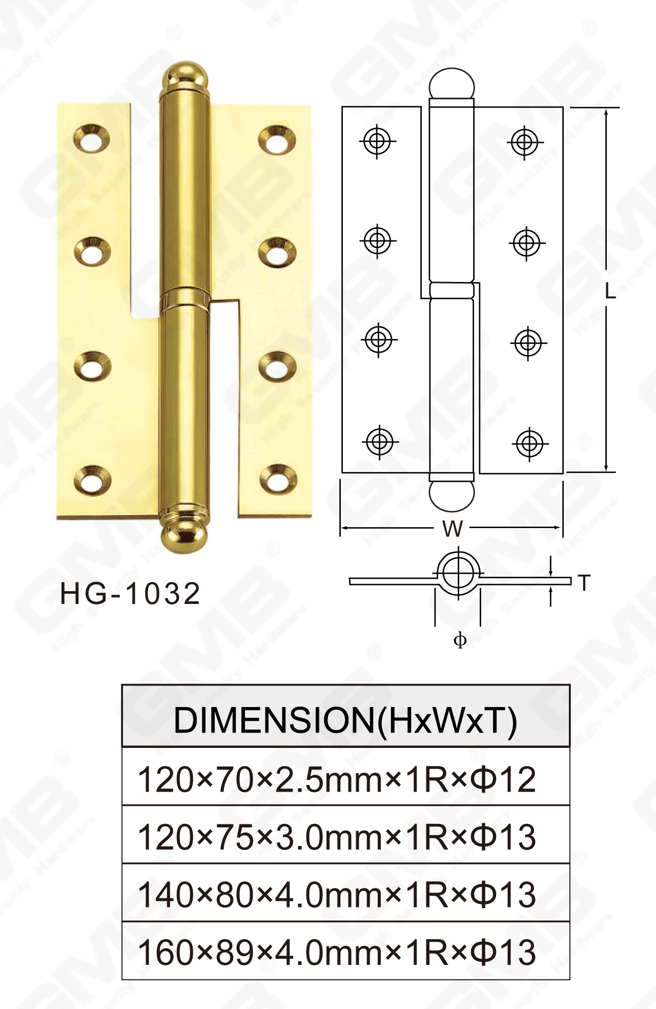 Serie de bisagras de lat&oacute;n_HG-1032-69