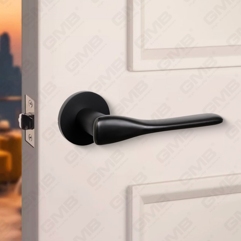 Manija de cerradura de puerta dividida de aleación de zinc sólido simple y moderna en roseta redonda （Z062419）