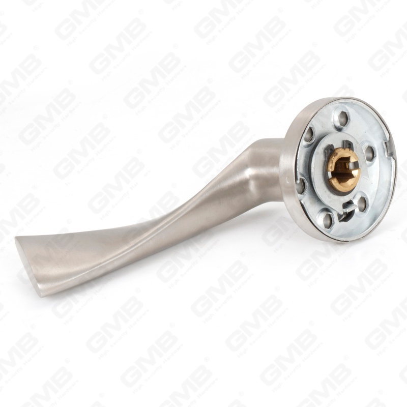 Alta calidad BS En1906 Grado 4 SUS304 Manija de palanca de puerta interior de rosa redonda de entrada de acero inoxidable (LHT001)