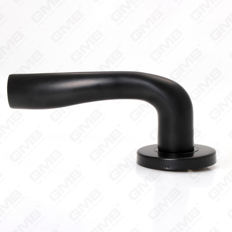 Manija de palanca de puerta interior de rosa redonda de entrada de acero inoxidable SUS304 de grado 4 BS En1906 de alta calidad (LHT037)