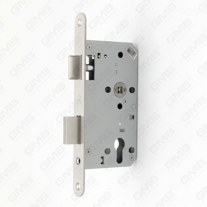 Cerradura de puerta de embutir de alta calidad con escape de acero inoxidable SUS y marco resistente al fuego Euro de seguridad estándar CE UL (72ZE) (6072A-L/R)