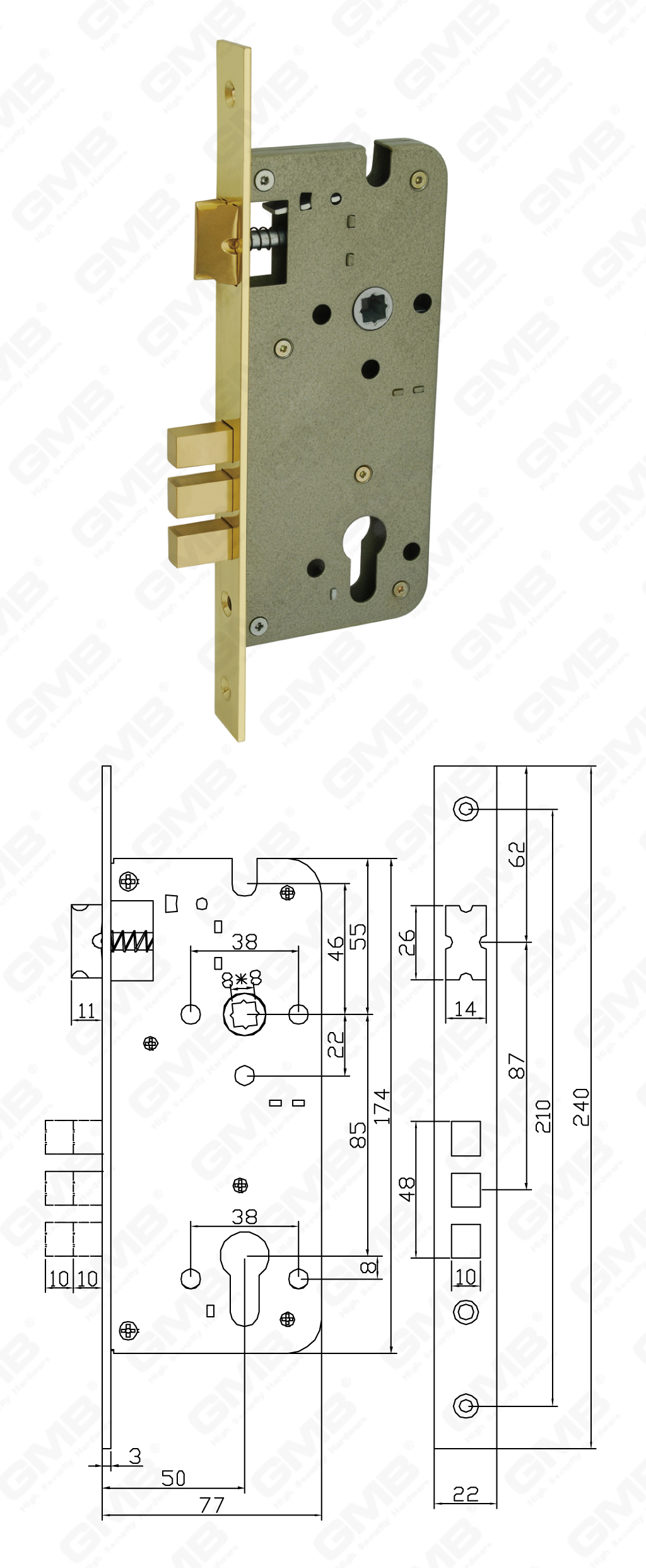 02 Cerradura de embutir_185-3-98