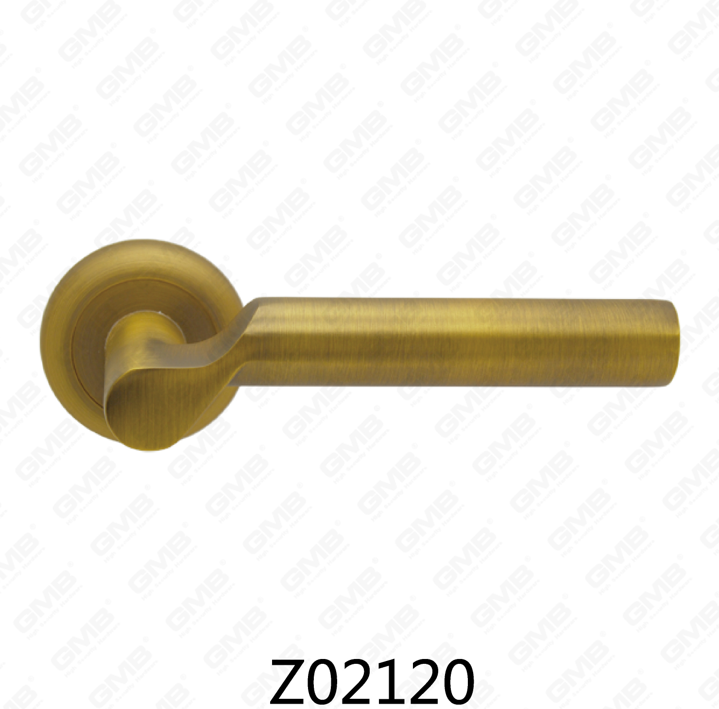 Rosetón de aluminio de aleación de zinc Zamak Manija de puerta con roseta redonda (Z02120)