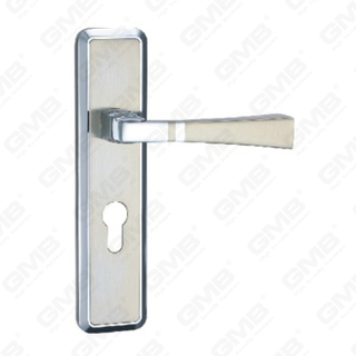 Manija de la puerta Pulga de la puerta de madera Hardware Manija de la puerta de la puerta en el plato para el bloque de mortaja por aleación de zinc o mango de placa de puerta de acero (TM401072-KC)