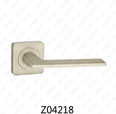 Manija de puerta de roseta de aluminio de aleación de zinc Zamak con roseta redonda (Z04218)