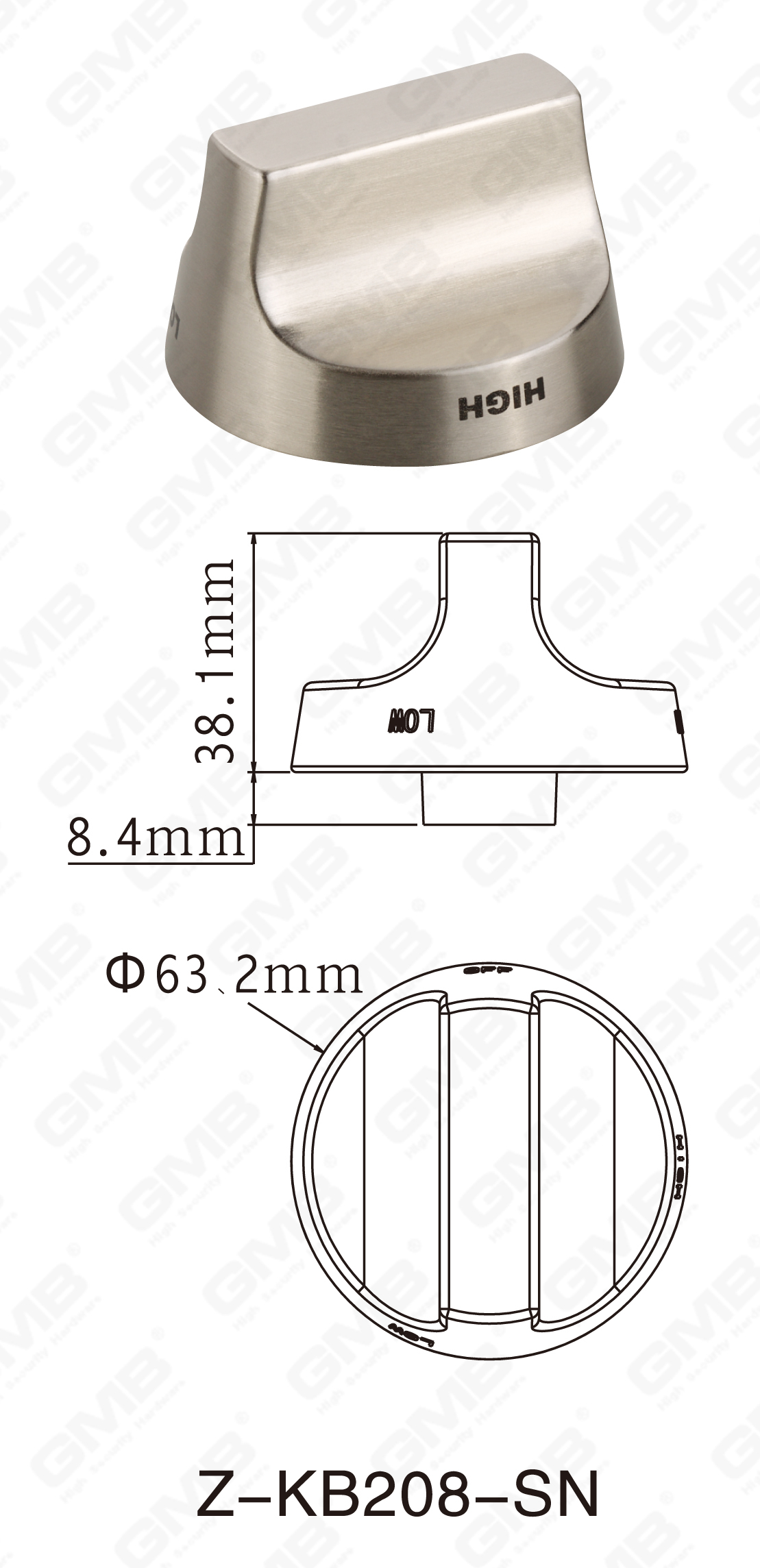 06 Mango de lat&oacute;n _Z-KB208-CP-90