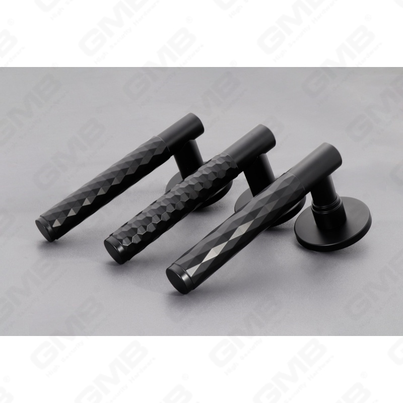 Nueva decoración moderna de la casa manija de puerta de aluminio en roseta redonda