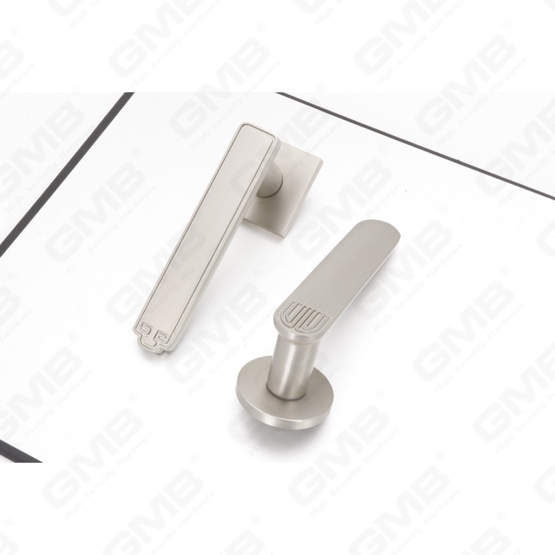 Nueva decoración moderna de la casa manija de puerta de aluminio en roseta redonda