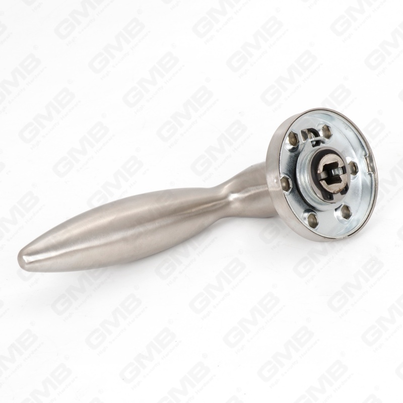 Manija de palanca de puerta interior de rosa redonda de entrada de acero inoxidable SUS304 de grado 4 BS En1906 de alta calidad (LHT031)