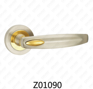 Rosetón de aluminio de aleación de zinc Zamak Manija de puerta con roseta redonda (Z01090)