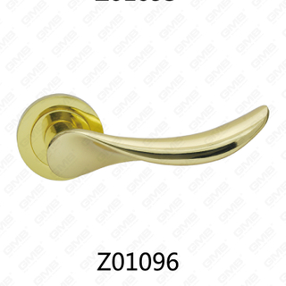 Manija de puerta de roseta de aluminio de aleación de zinc Zamak con roseta redonda (Z01096)
